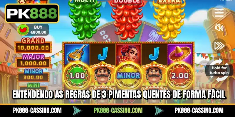 Entendendo as regras de 3 pimentas Quentes de forma fácil