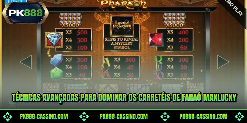 Técnicas avançadas para dominar os carretéis de Faraó MaxLucky